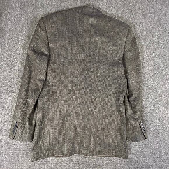 Perry Ellis Portfolio Blazer Mens 44R Gray Sport Coat Union Made in USA - Picture 2 of 10